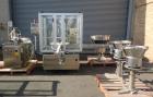 Used Comas Liquid Vial Filler and Capper Monoblock Liquid Filler, Powder Filler RP, Model FC7-50. 3000-4000 parts per hour. This unit has main monoblock with 4 head piston filling mechanism and screw...