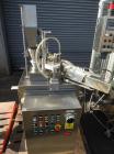 Used Comas Liquid Vial Filler and Capper Monoblock Liquid Filler, Powder Filler RP, Model FC7-50. 3000-4000 parts per hour. This unit has main monoblock with 4 head piston filling mechanism and screw...