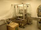Used Comas Liquid Vial Filler and Capper Monoblock Liquid Filler, Powder Filler RP, Model FC7-50. 3000-4000 parts per hour. This unit has main monoblock with 4 head piston filling mechanism and screw...