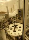 Used Comas Liquid Vial Filler and Capper Monoblock Liquid Filler, Powder Filler RP, Model FC7-50. 3000-4000 parts per hour. This unit has main monoblock with 4 head piston filling mechanism and screw...