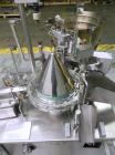 Used Groninger Syringe Filling Line, stainless steel on product contact parts. Line consists of model DFVK4000S inline (4) head filler, RTA3005 filler and HEA100 labeler.