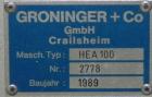 Used Groninger Syringe Filling Line, stainless steel on product contact parts. Line consists of model DFVK4000S inline (4) head filler, RTA3005 filler and HEA100 labeler.