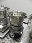 Used Groninger Syringe Filling Line, stainless steel on product contact parts. Line consists of model DFVK4000S inline (4) head filler, RTA3005 filler and HEA100 labeler.