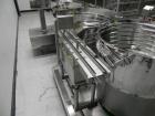 Used Groninger Syringe Filling Line, stainless steel on product contact parts. Line consists of model DFVK4000S inline (4) head filler, RTA3005 filler and HEA100 labeler.