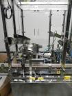 Used Intellitech IntelliFiller Model AFS I-3500C Liquid Filler Stopper and Screw / Crimp Capper. Monoblock Machine is capable of speeds up to 45 (1-up) and 90 (2-up) containers per minute. Machine ac...
