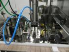Used Intellitech IntelliFiller Model AFS I-3500C Liquid Filler Stopper and Screw / Crimp Capper. Monoblock Machine is capable of speeds up to 45 (1-up) and 90 (2-up) containers per minute. Machine ac...