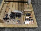 Used Intellitech IntelliFiller Model AFS I-3500C Liquid Filler Stopper and Screw / Crimp Capper. Monoblock Machine is capable of speeds up to 45 (1-up) and 90 (2-up) containers per minute. Machine ac...