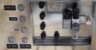 Used Intellitech IntelliFiller Model AFS I-3500C Liquid Filler Stopper and Screw / Crimp Capper. Monoblock Machine is capable of speeds up to 45 (1-up) and 90 (2-up) containers per minute. Machine ac...