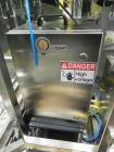 Used Intellitech IntelliFiller Model AFS I-3500C Liquid Filler Stopper and Screw / Crimp Capper. Monoblock Machine is capable of speeds up to 45 (1-up) and 90 (2-up) containers per minute. Machine ac...