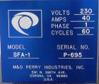 Used M&O Perry Model SFA-1 Vial Cartridge Placer and Filler System
