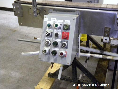 Used Filamatic (National Instruments) 8 Head In-Line Piston Filler, Model CVK-120. (8) 3/8’’ diameter nozzles with centering bells, mounted on a 31" wide adjustable slotted filling bar. Has bottom up...