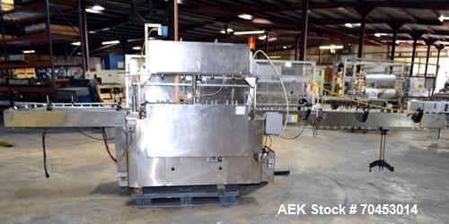 Used Cozzoli Model LF840-8 Inline Continuous Motion Walking Beam Style Piston Filler. Machine is capable of speeds from 40 to 120 containers per minute. Has integrated air cleaner. Container size ran...