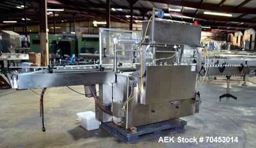 Used Cozzoli Model LF840-8 Inline Continuous Motion Walking Beam Style Piston Filler. Machine is capable of speeds from 40 to 120 containers per minute. Has integrated air cleaner. Container size ran...