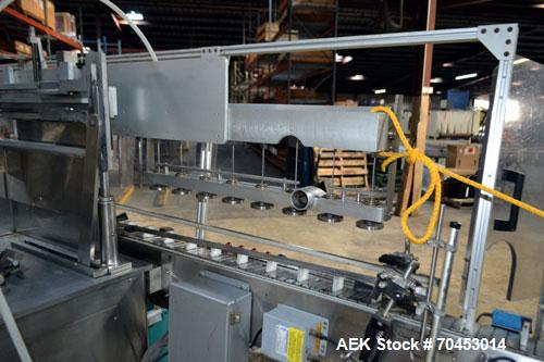 Used Cozzoli Model LF840-8 Inline Continuous Motion Walking Beam Style Piston Filler. Machine is capable of speeds from 40 to 120 containers per minute. Has integrated air cleaner. Container size ran...
