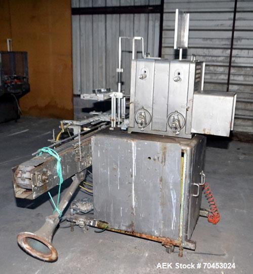 Used Filamatic DAB-16-4 Inline Piston Filler capable of speeds from 3 to 40 containers per minute. Fill size range: 3cc to 520cc (with changeparts). Will hold up to 4 x 520cc pistons (not included). ...