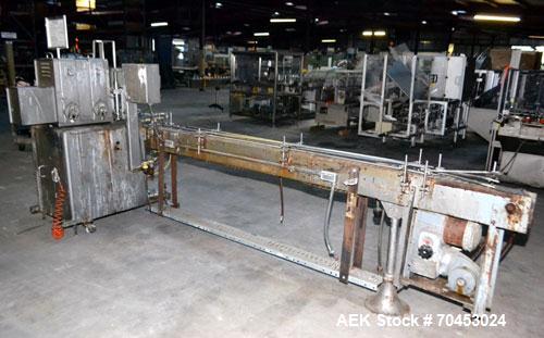 Used Filamatic DAB-16-4 Inline Piston Filler capable of speeds from 3 to 40 containers per minute. Fill size range: 3cc to 520cc (with changeparts). Will hold up to 4 x 520cc pistons (not included). ...