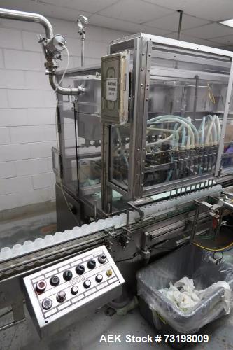 Used Filamatic Inline Piston Filler – Model H-480, 14-Head Stainless Steel, Variable Speed