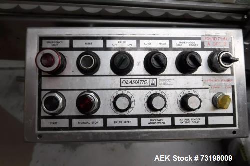 Used Filamatic Inline Piston Filler – Model H-480, 14-Head Stainless Steel, Variable Speed