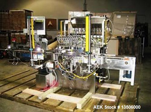 Unused- Filamatic Inline 10 Head Piston Filler, model VLD-300-CIP with FWV-XL-80cc cylinders.Equipped with clean-in-place fi...