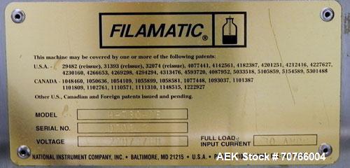 Used Filamatic Model H-730-CE-8 Closed Environment Piston Filler