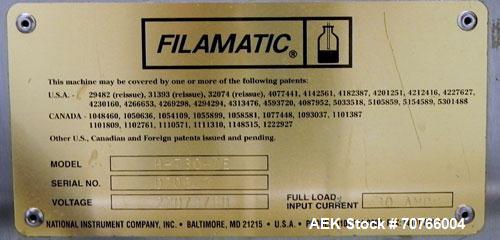 Used- Filamatic Model H-730-CE-8 Closed Environment Piston Filler