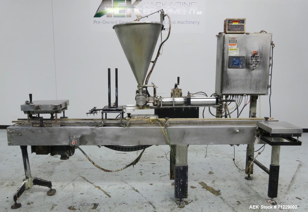 Used Ideal-Pak Model AQ1-CNM Quart Paint Can Piston Filler and Lidder for Tripl