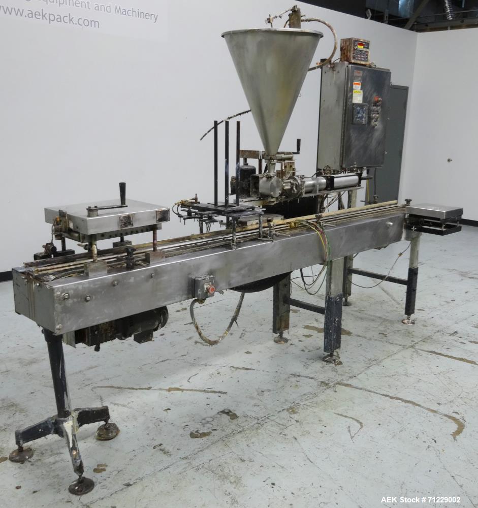 Used Ideal-Pak Model AQ1-CNM Quart Paint Can Piston Filler and Lidder for Tripl