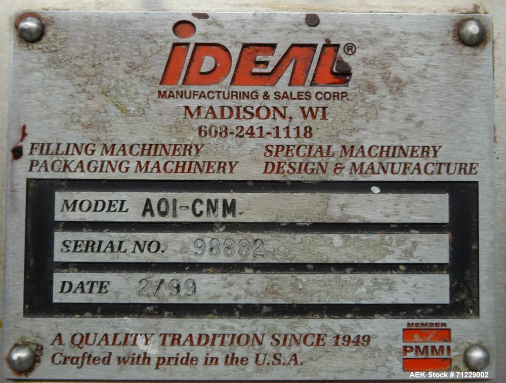 Used Ideal-Pak Model AQ1-CNM Quart Paint Can Piston Filler and Lidder for Tripl