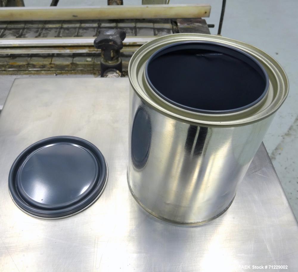 Used Ideal-Pak Model AQ1-CNM Quart Paint Can Piston Filler and Lidder for Tripl