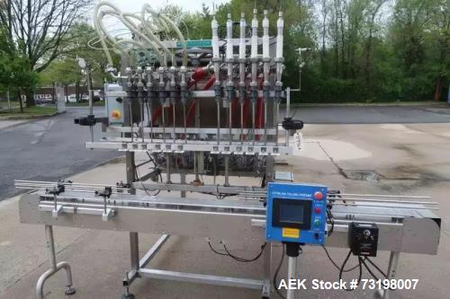 Used Inline Filling Systems Automatic Piston Filler – Model FP-6, Six Head, Stainless Steel