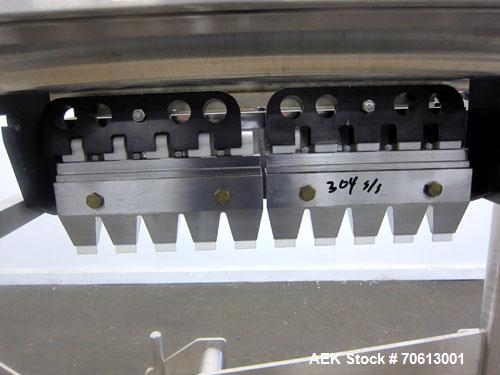 Used KOFAB Egg Depositer System, 304 Stainless Steel. (1) 25 Head filling station consisting of (4) 5 head manifolds on approximate 3” centers, 9" apart, with (4) air operated pistons. (1) Main filli...