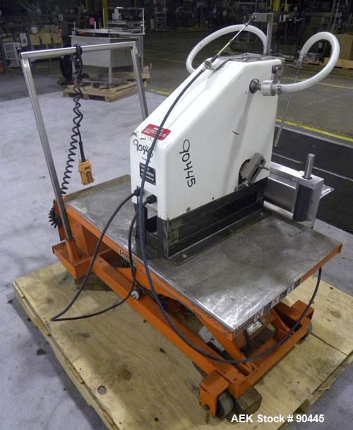 Used Kalish Semi-Automatic Twin Piston Filler, Model 2100. (2) Approximate (2) 3/8'' diameter tubes. Designed to run over a conveyor. Foot pedal controls. Driven by a 1/3 HP, 1/60/110 Volt motor. Mou...
