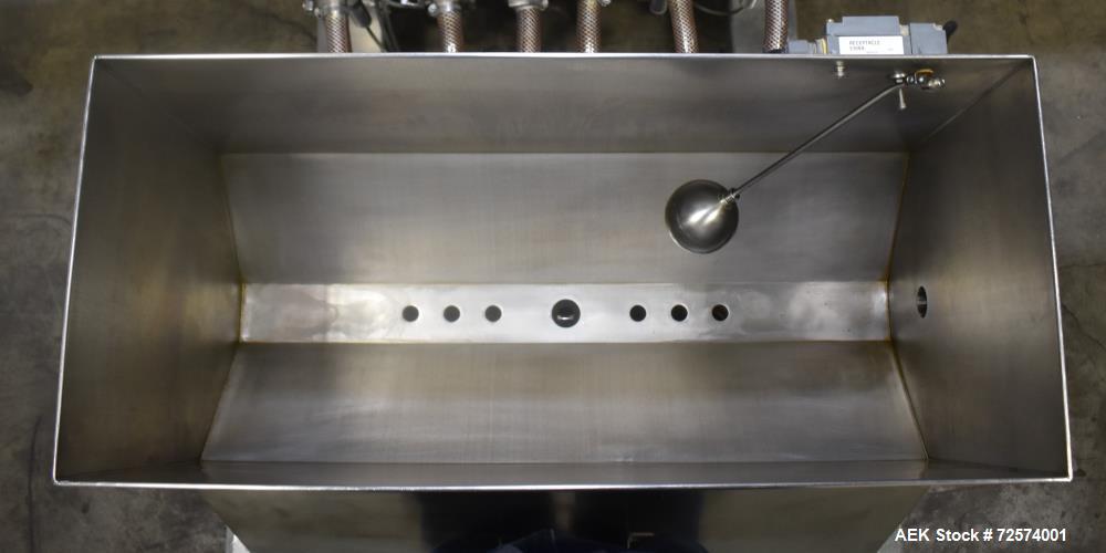 Used Kaps-All - Fills-All 6 Piston Volumetric Piston Filler, Model VOL-32-8.  (Expandable to 8 Pistons). Includes: (6) 36 oz. Volumetric Piston Pumps (Shuttle Valve Style) with Closed Tip Positive Sh...