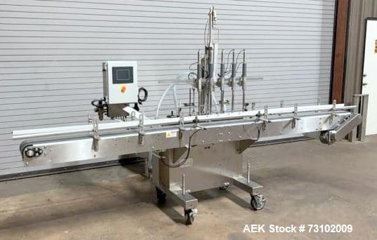 Used KapsAll VOL-32-8 Inline Piston Filler – 5-Head, 36oz Pistons