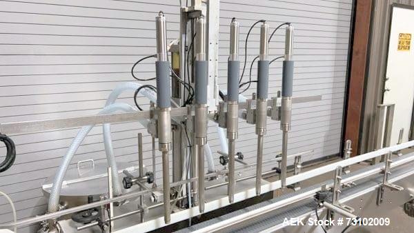 Used KapsAll VOL-32-8 Inline Piston Filler – 5-Head, 36oz Pistons