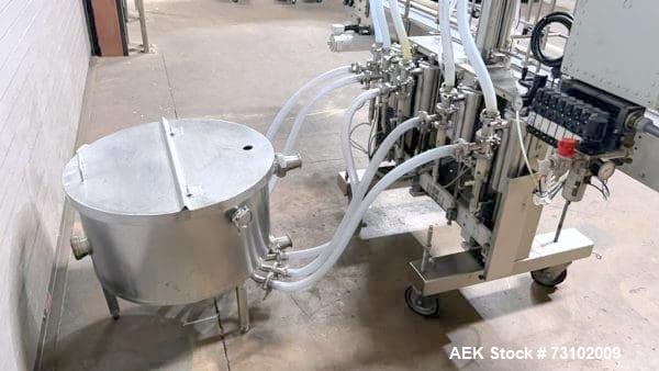Used KapsAll VOL-32-8 Inline Piston Filler – 5-Head, 36oz Pistons