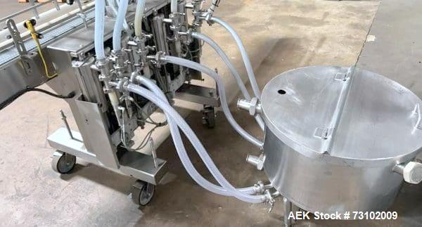 Used KapsAll VOL-32-8 Inline Piston Filler – 5-Head, 36oz Pistons