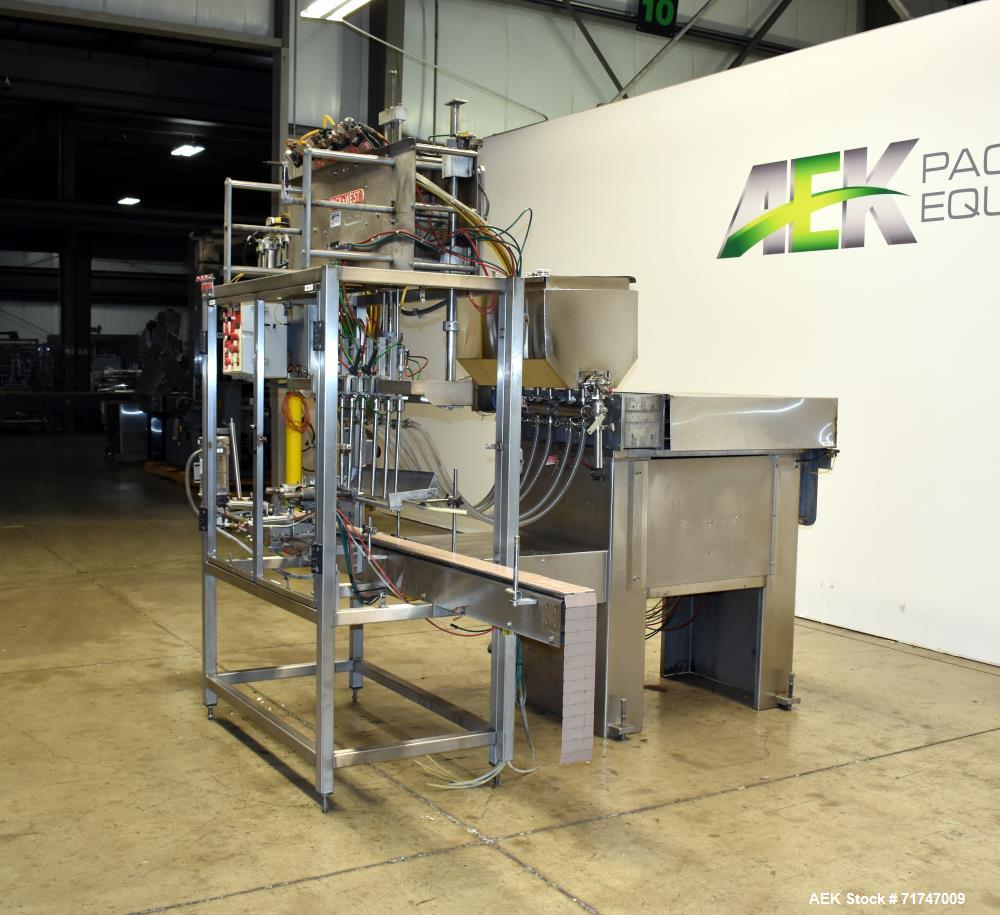 Used Pack West Model 6BPF-QT-RF-RL-CT (6)-Head Inline Piston Filler