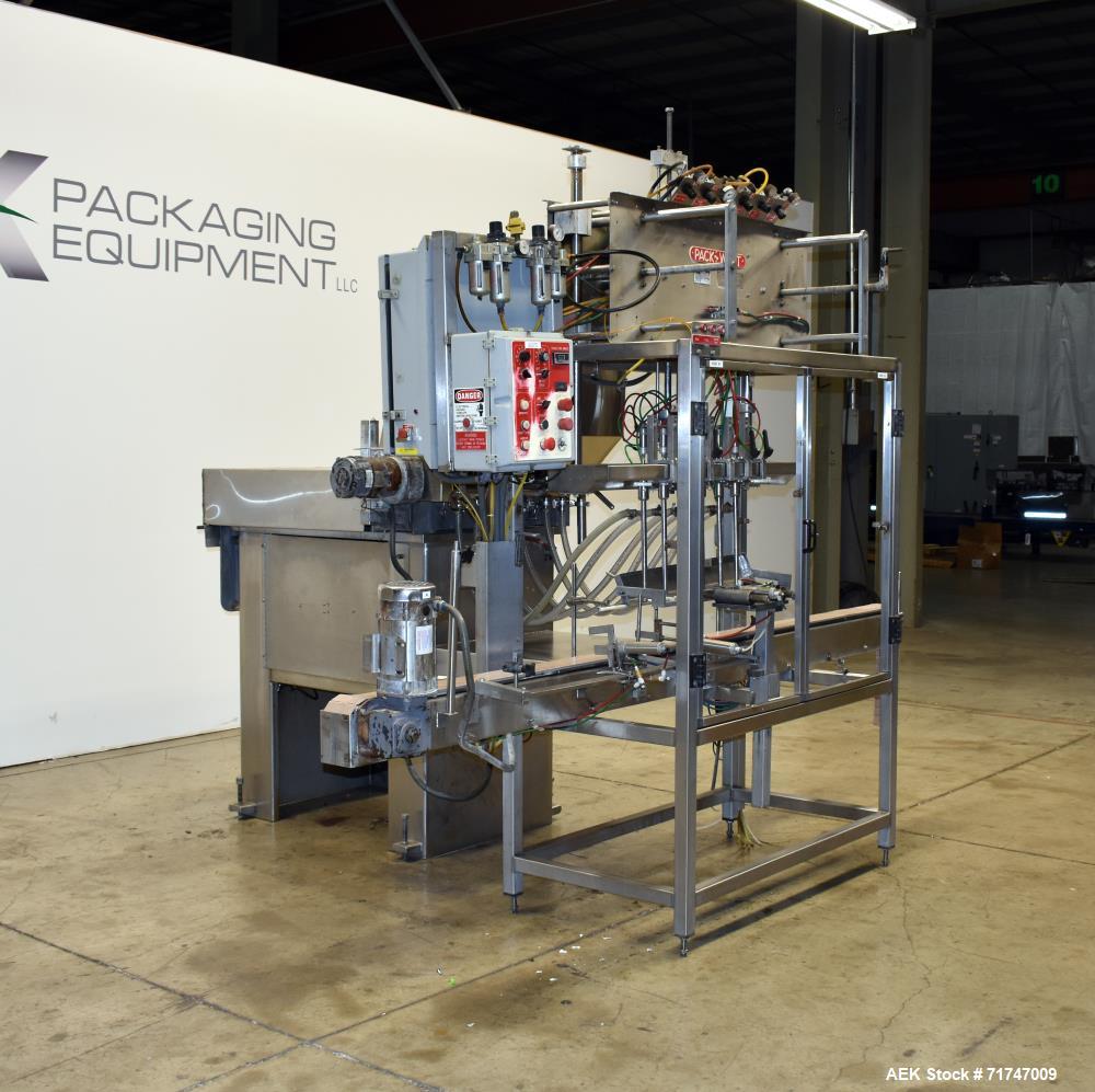 Used Pack West Model 6BPF-QT-RF-RL-CT (6)-Head Inline Piston Filler
