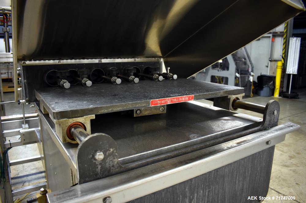 Used Pack West Model 6BPF-QT-RF-RL-CT (6)-Head Inline Piston Filler