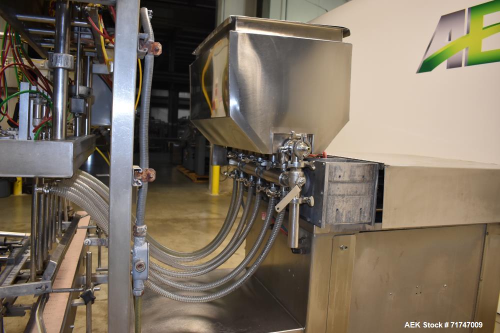 Used Pack West Model 6BPF-QT-RF-RL-CT (6)-Head Inline Piston Filler