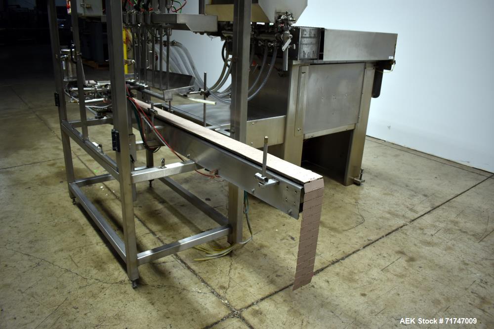Used Pack West Model 6BPF-QT-RF-RL-CT (6)-Head Inline Piston Filler
