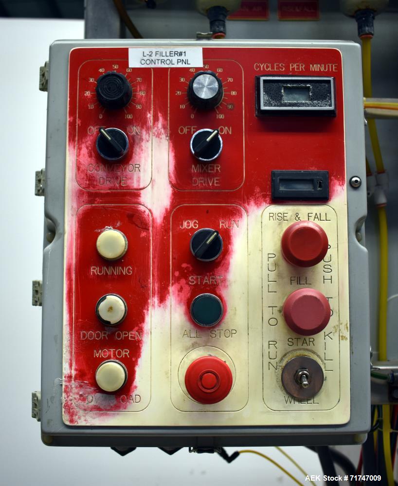 Used Pack West Model 6BPF-QT-RF-RL-CT (6)-Head Inline Piston Filler