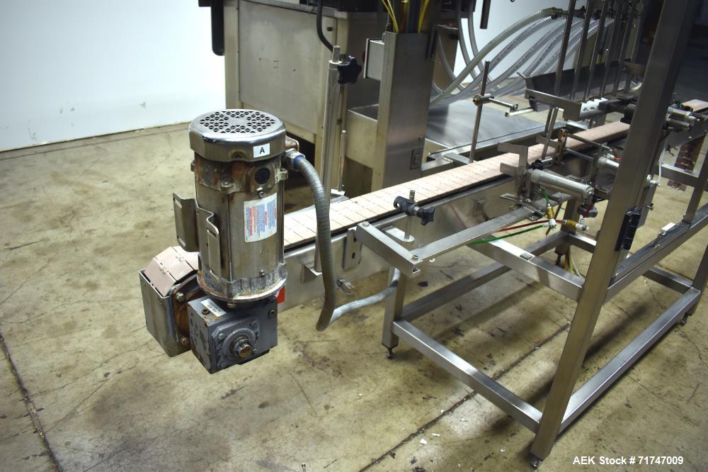 Used Pack West Model 6BPF-QT-RF-RL-CT (6)-Head Inline Piston Filler