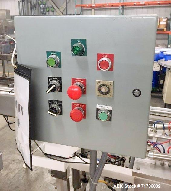 Used Simplex Model AS200 Twin Piston Filler and Accumulation Tables.