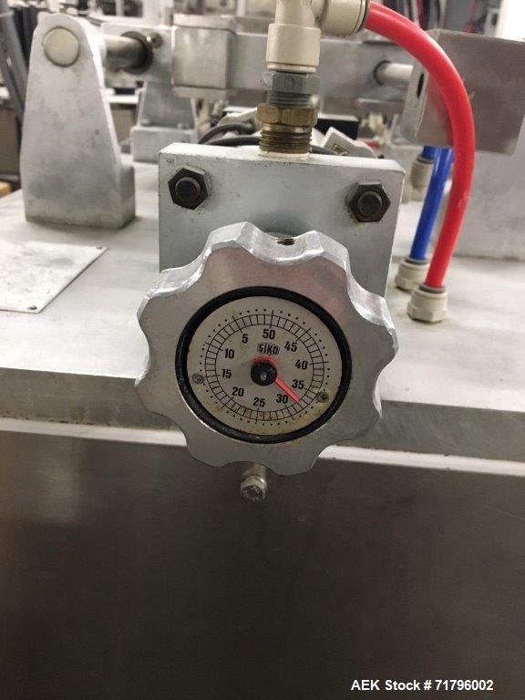 Used Simplex Model AS200 Twin Piston Filler and Accumulation Tables.