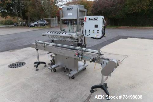 Used SureKap Explosion-Proof Inline Piston Filler – Model SKF-1000, 8 Head Stainless Steel