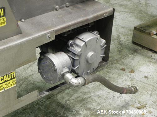 Used Thiele Model AF-3T-B1 Three Head PD Filler. Filler is designed to fill Quart to Gallon containers, (actual range 4 oz min to 185 oz maximum) at rates of 45 - 60 quart/min & 30-45 gallon/min. Eac...