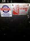 Used Keith Machinery Co Inline Piston Filler, Model RJM. Filler has 2-up positive shut-off design with pneumatic indexing. Front-mounted operator control panel.  Approx. 6 table top chain conveyor. S...