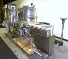 Used Filamatic (National Instruments) 8 Head In-Line Piston Filler, Model CVK-120. (8) 3/8’’ diameter nozzles with centering bells, mounted on a 31